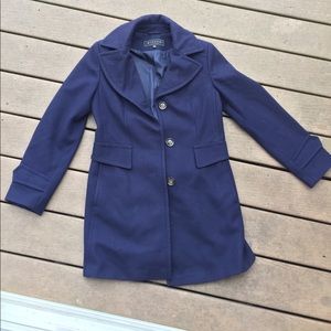 Navy Blue Wool Pea Coat